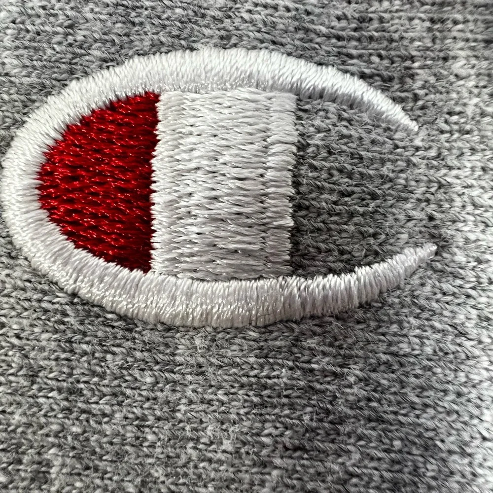 Champion Reverse Weave reworked grey oversized cotton blend hoodie sweatshirt M - Picture 13 of 17